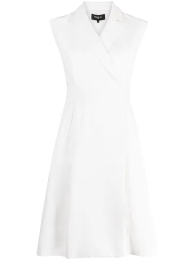 Paule Ka Sleeveless Blazer Dress In White