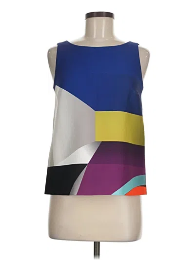 Pre-owned Paule Ka Sleeveless Blouse In Blue