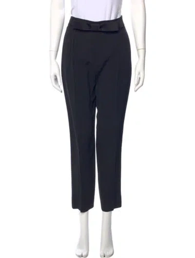 Pre-owned Paule Ka Straight Leg Pants In Black