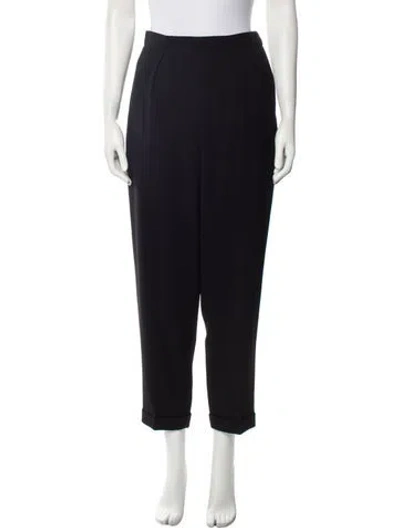 Pre-owned Paule Ka Straight Leg Pants In Black