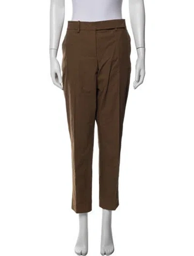 Pre-owned Paule Ka Straight Leg Pants In Brown