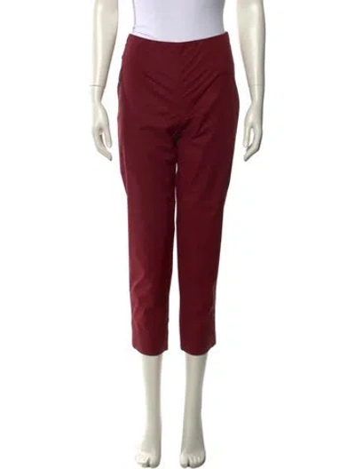 Pre-owned Paule Ka Straight Leg Pants In Red