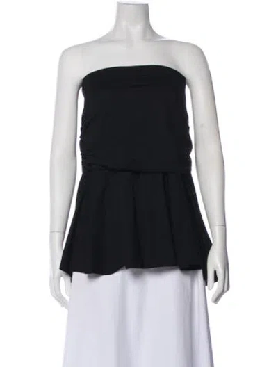 Pre-owned Paule Ka Strapless Top In Black