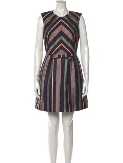 Pre-owned Paule Ka Striped Knee-length Dress In Multi