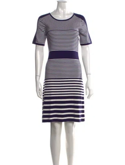 Pre-owned Paule Ka Striped Knee-length Dress In Multi