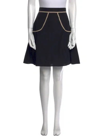 Pre-owned Paule Ka Striped Knee-length Skirt In Blue