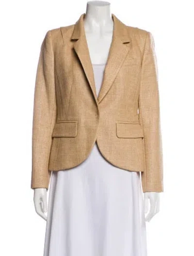Pre-owned Paule Ka Tweed Pattern Blazer In Neutral