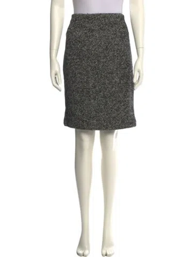Pre-owned Paule Ka Tweed Pattern Knee-length Skirt In Multi