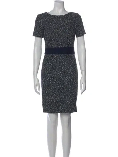 Pre-owned Paule Ka Virgin Wool Knee-length Dress In Blue