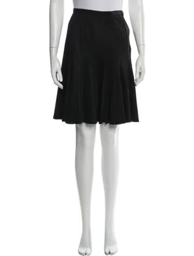 Pre-owned Paule Ka Virgin Wool Knee-length Skirt In Black