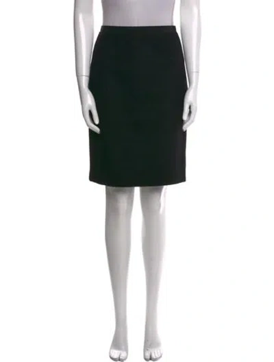 Pre-owned Paule Ka Virgin Wool Knee-length Skirt In Black
