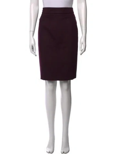 Pre-owned Paule Ka Virgin Wool Knee-length Skirt In Purple