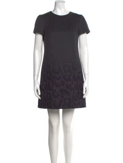 Pre-owned Paule Ka Virgin Wool Mini Dress In Gray
