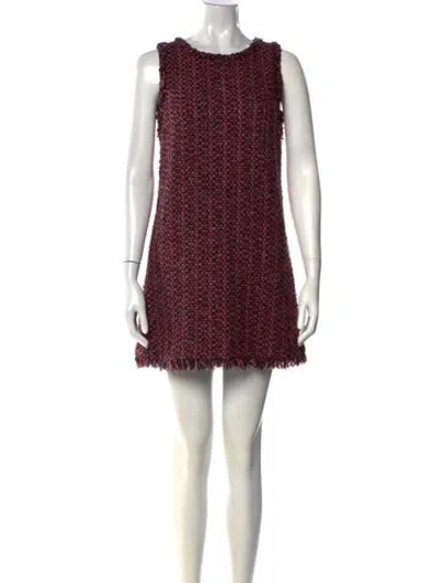 Pre-owned Paule Ka Virgin Wool Mini Dress In Pink