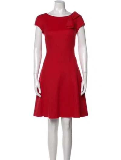 Pre-owned Paule Ka Virgin Wool Mini Dress In Red