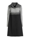 Paule Ka Woman Coat Black Size 12 Wool, Viscose, Acrylic, Polyester, Virgin Wool In Black