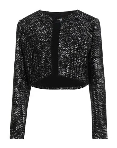 Paule Ka Woman Jacket Black Size 10 Viscose, Acrylic, Cotton, Polyamide, Wool