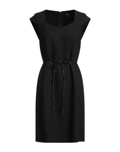 Paule Ka Woman Midi Dress Black Size 10 Viscose, Virgin Wool, Elastane