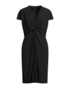Paule Ka Woman Midi Dress Black Size 14 Triacetate, Polyester In Black