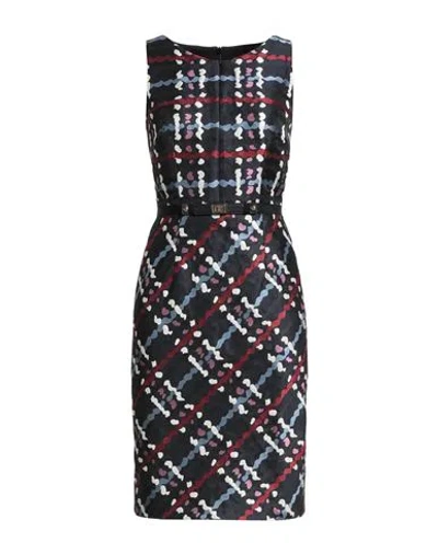 Paule Ka Woman Midi Dress Midnight Blue Size 8 Polyester, Triacetate In Multi
