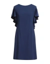 Paule Ka Woman Midi Dress Navy Size 10 Acetate, Viscose In Blue