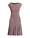 Paule Ka Woman Midi Dress Red Size 12 Cotton, Polyamide, Virgin Wool, Acrylic, Synthetic Fibers In Red