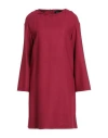 Paule Ka Woman Mini Dress Garnet Size 6 Viscose, Virgin Wool, Elastane In Red