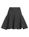 Paule Ka Woman Mini Skirt Lead Size 10 Viscose, Wool In Gray