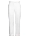 Paule Ka Woman Pants White Size 14 Cotton, Polyester, Elastane In White