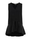 Paule Ka Woman Top Black Size 6 Triacetate, Polyester In Black