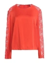 Paule Ka Woman Top Tomato Red Size 8 Acetate, Viscose In Red