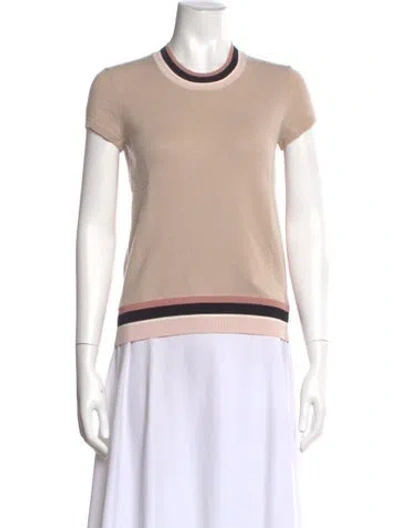 Pre-owned Paule Ka Wool Crew Neck Sweater In Neutral
