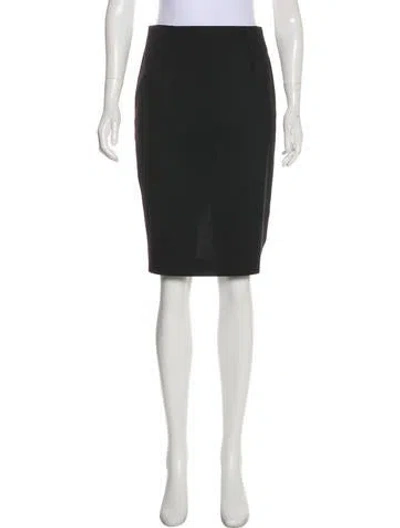 Pre-owned Paule Ka Wool Knee-length Skirt In Black