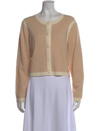 Pre-owned Paule Ka Wool Scoop Neck Sweater In Neutral