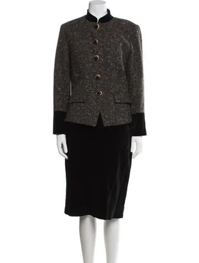 Pre-owned Paule Ka Wool Skirt Suit In Black