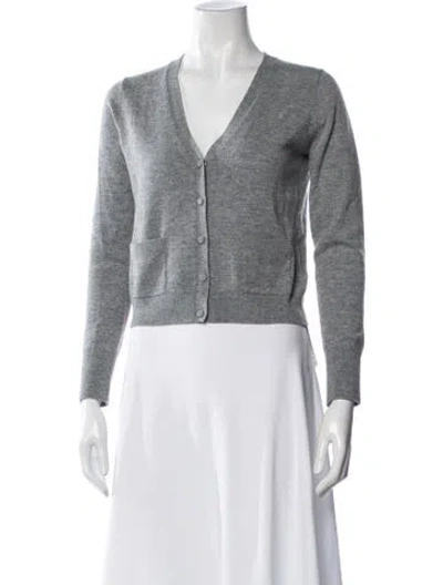 Pre-owned Paule Ka Wool V-neck Sweater W/ Tags In Grey