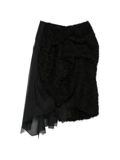 Pauline Dujancourt Asymmetric Skirt In Black