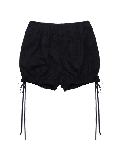 Pauline Dujancourt Broderie-anglaise Drawstring Shorts In Multi