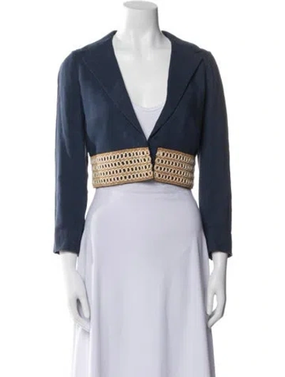 Pre-owned Pauline Trigere Evening Jacket In Blue