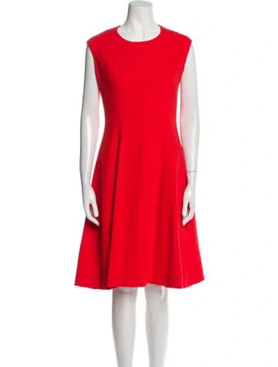 Pre-owned Pauline Trigere Late 1960's - Early 1970's Knee-length Dress In Red