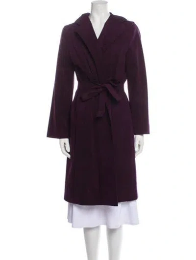 Pre-owned Pauline Trigere Vintage 1980's Coat In Purple