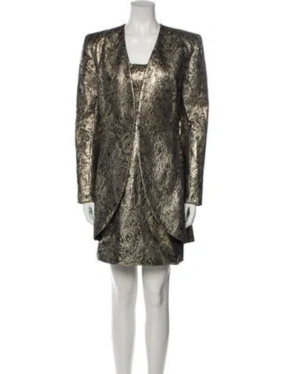 Pre-owned Pauline Trigere Vintage 1980's Dress Set