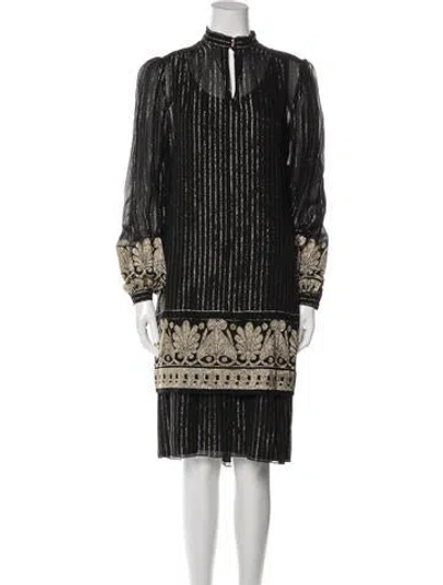 Pre-owned Pauline Trigere Vintage 1980's Dress Set In Black