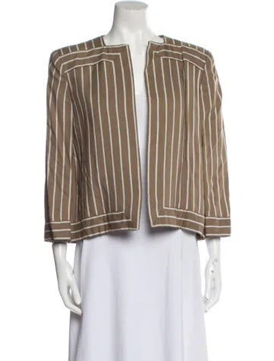 Pre-owned Pauline Trigere Vintage 1980's Jacket In White