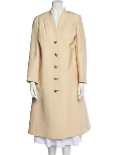 Pre-owned Pauline Trigere Vintage 1980's Peacoat In Neutral