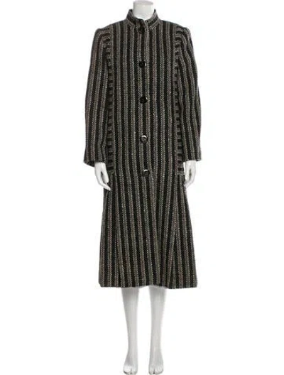 Pre-owned Pauline Trigere Vintage 1980's Trench Coat In Black