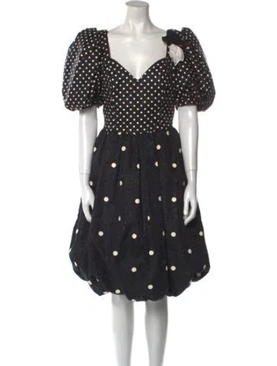 Pre-owned Pauline Trigere Vintage Knee-length Dress In Black
