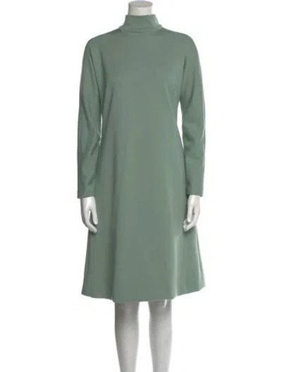Pre-owned Pauline Trigere Vintage Knee-length Dress In Green