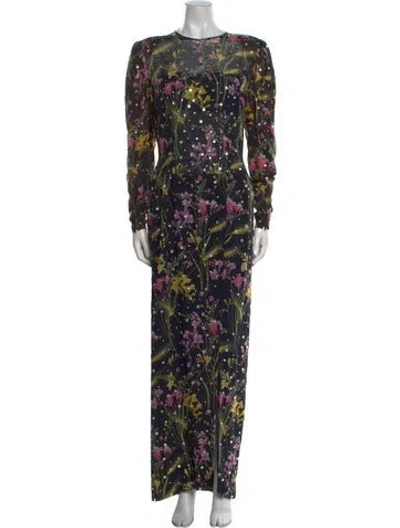 Pre-owned Pauline Trigere Vintage Long Dress In Black
