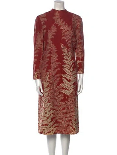 Pre-owned Pauline Trigere Vintage Midi Length Dress In Neutral